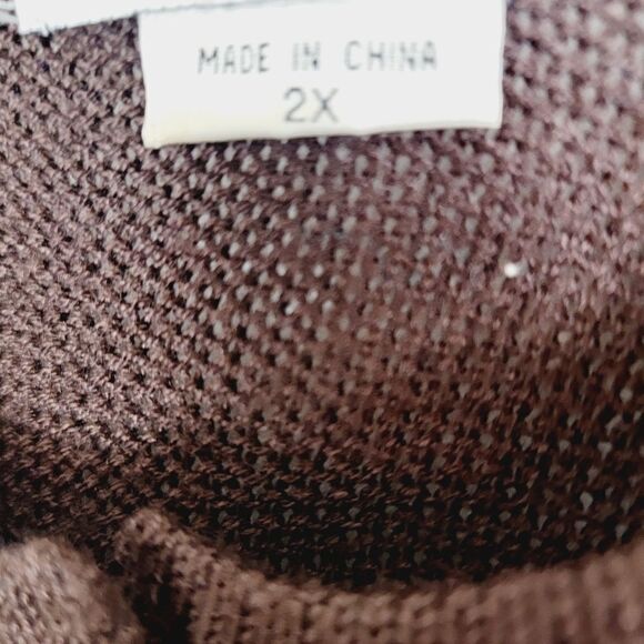 Vintage Joan Leslie Tiger Motif Brown Button Down Cardigan Size 2X - Picture 4 of 6